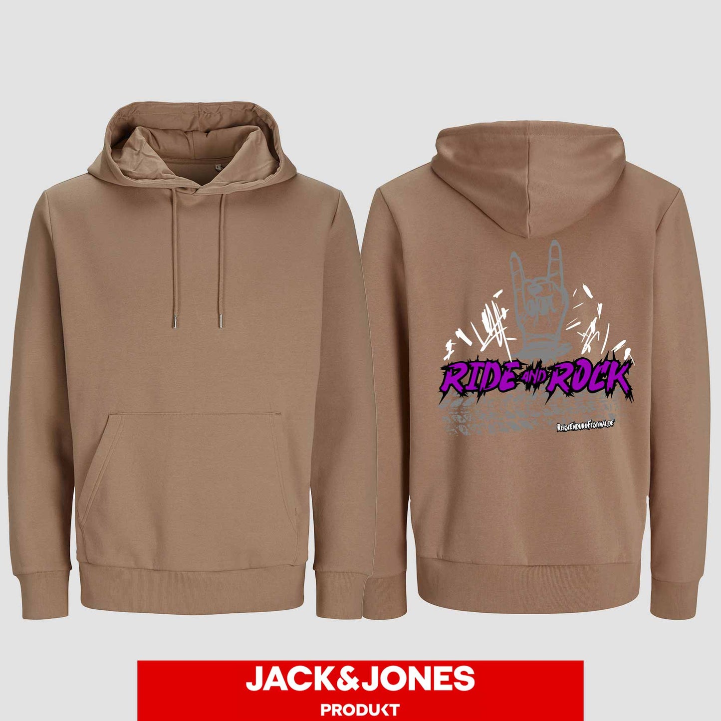 Hoodie by Jack&Jones Ride and Rock