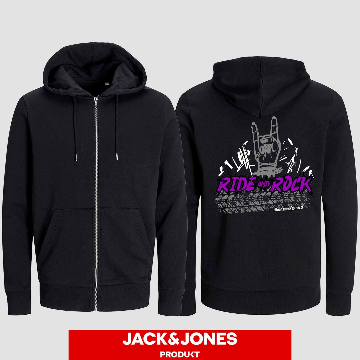 Sweatshirt Jacke by Jack&Jones Ride and Rock