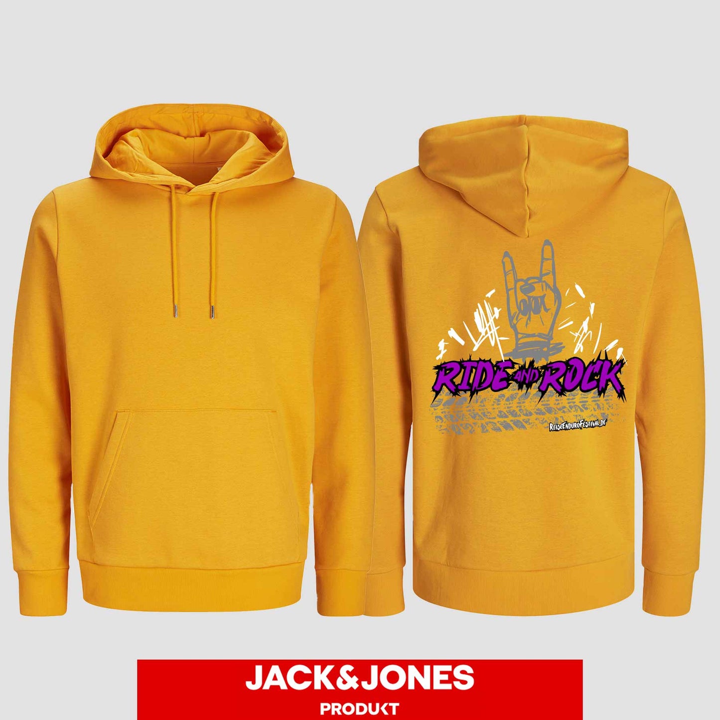 Hoodie by Jack&Jones Ride and Rock