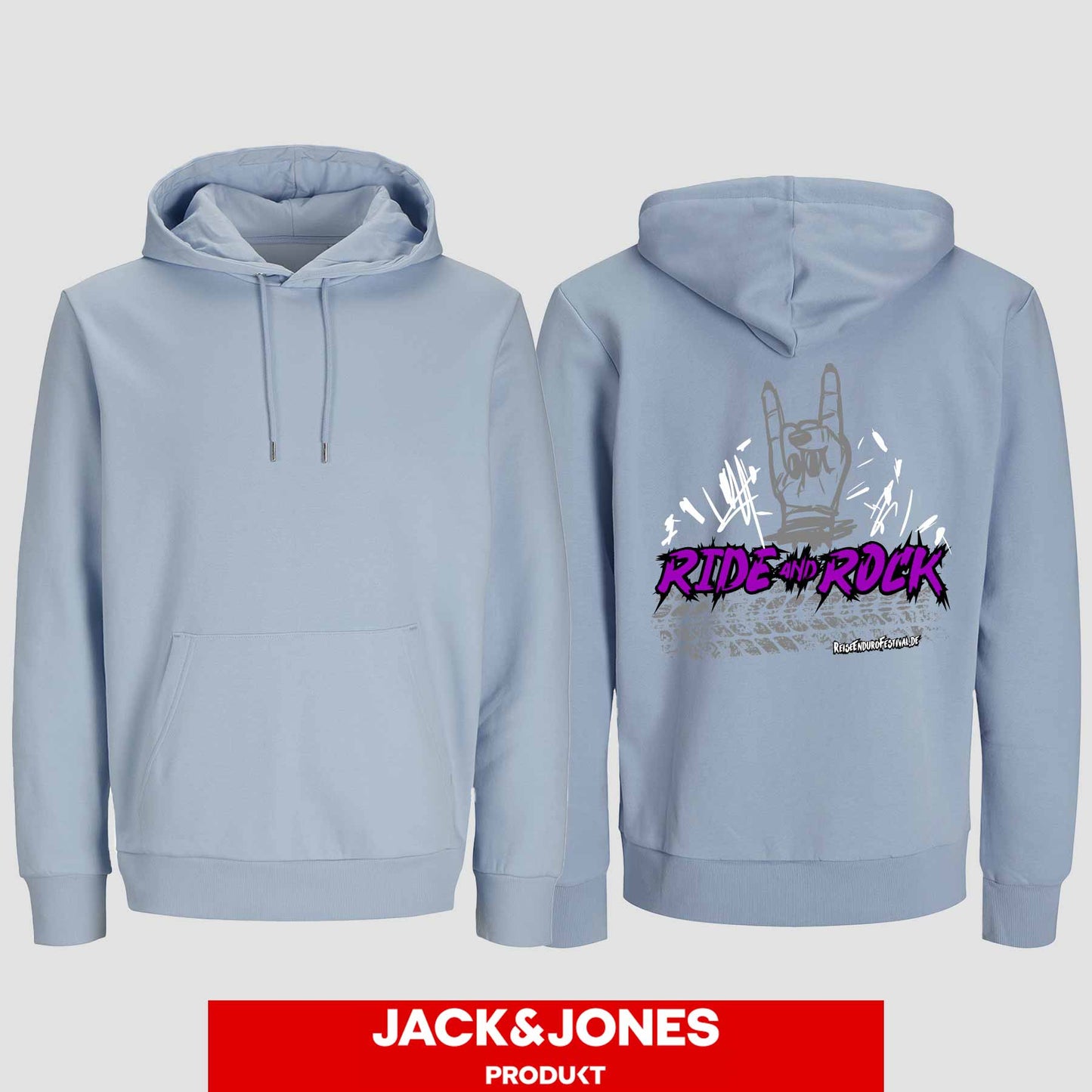 Hoodie by Jack&Jones Ride and Rock