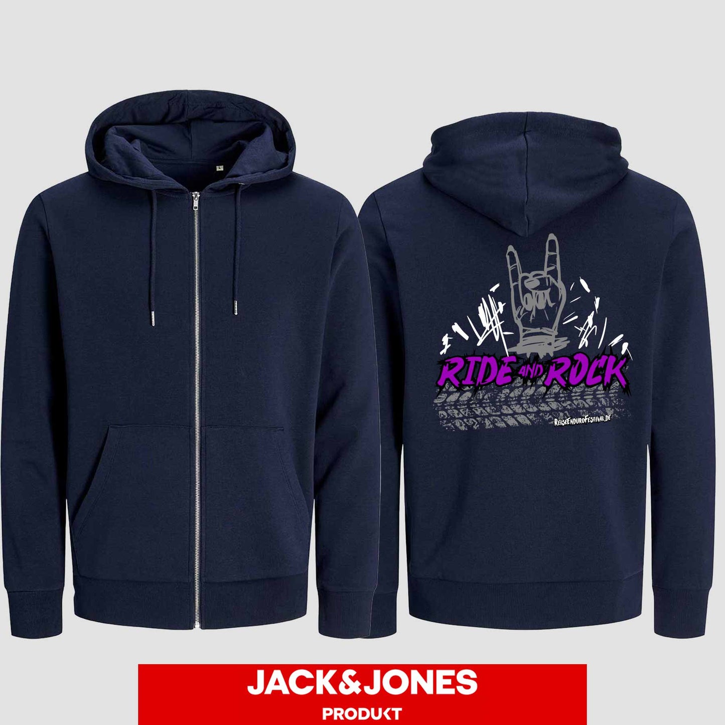 Sweatshirt Jacke by Jack&Jones Ride and Rock