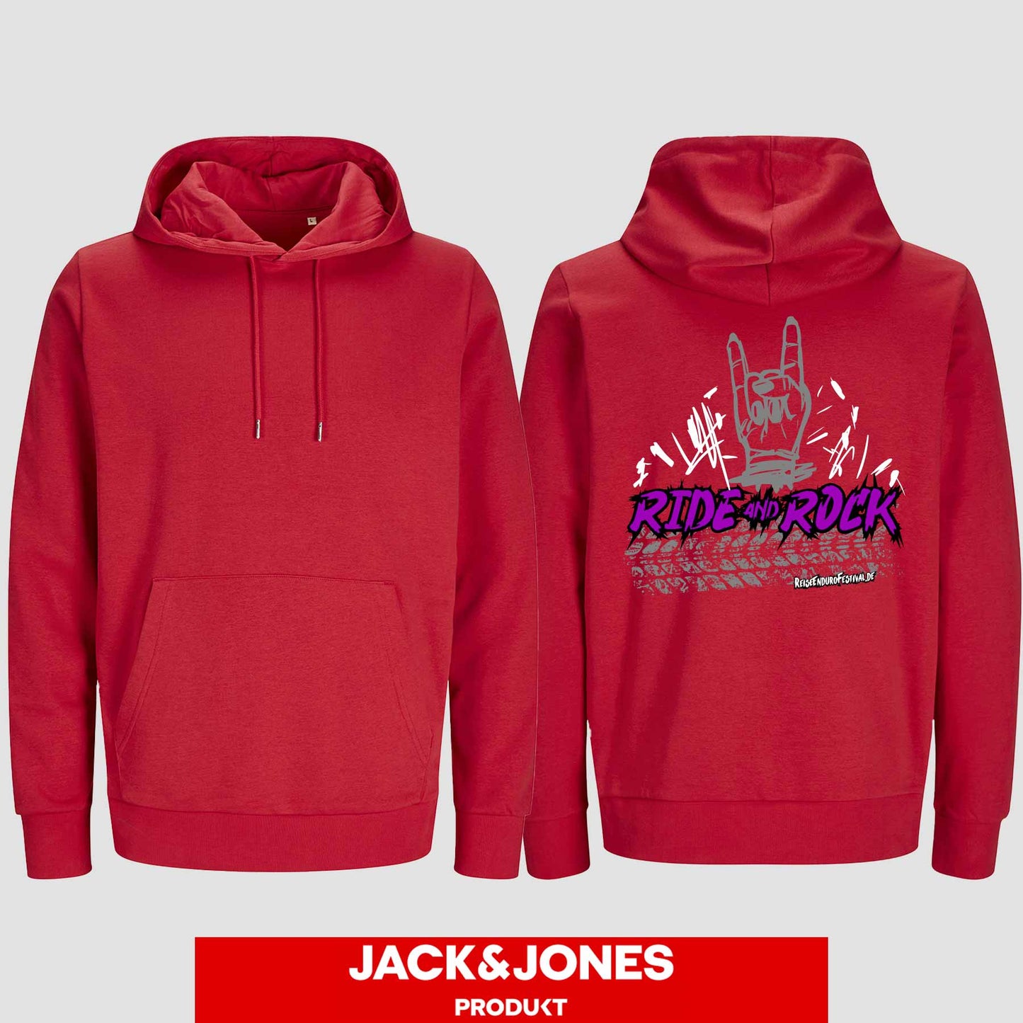 Hoodie by Jack&Jones Ride and Rock