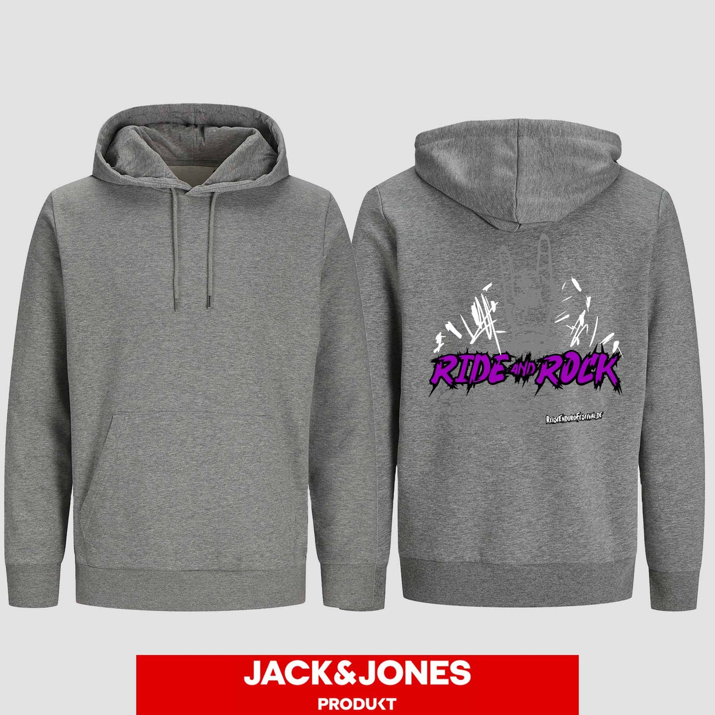 Hoodie by Jack&Jones Ride and Rock