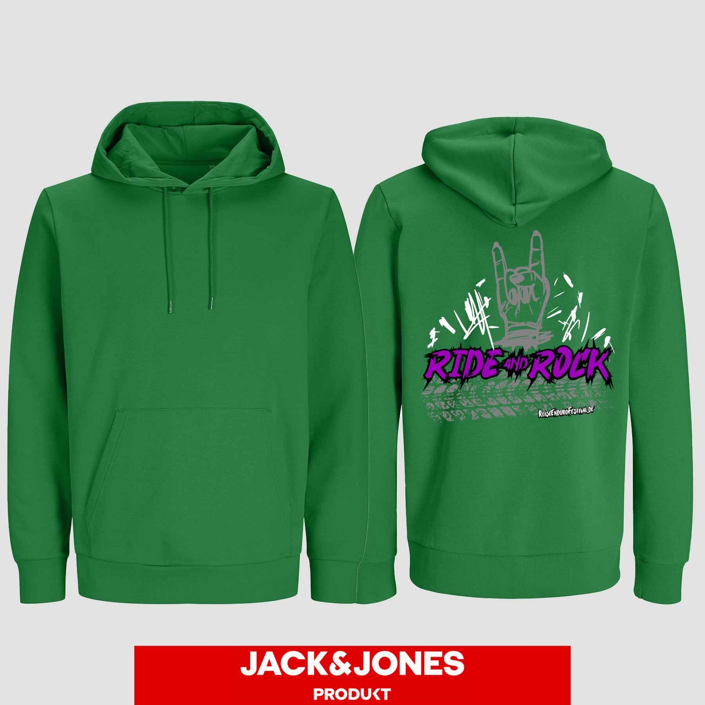 Hoodie by Jack&Jones Ride and Rock