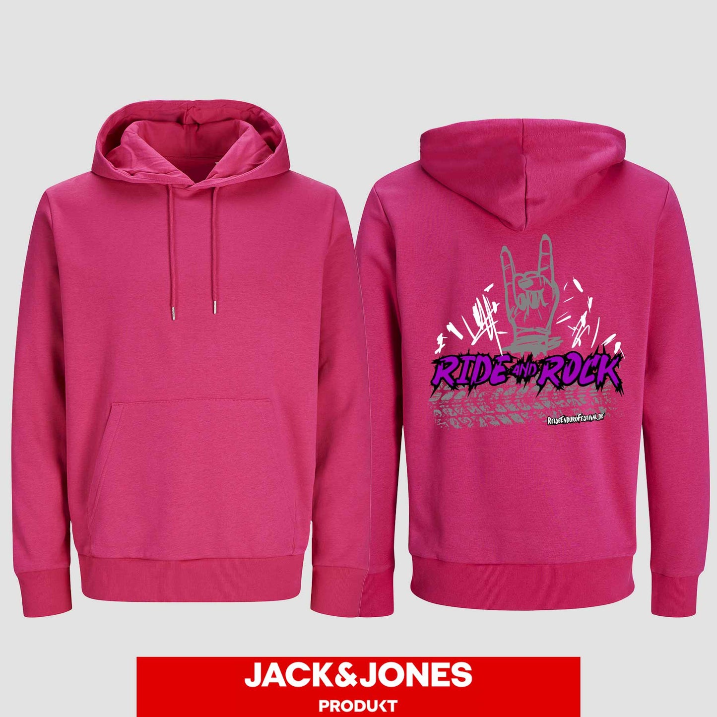 Hoodie by Jack&Jones Ride and Rock