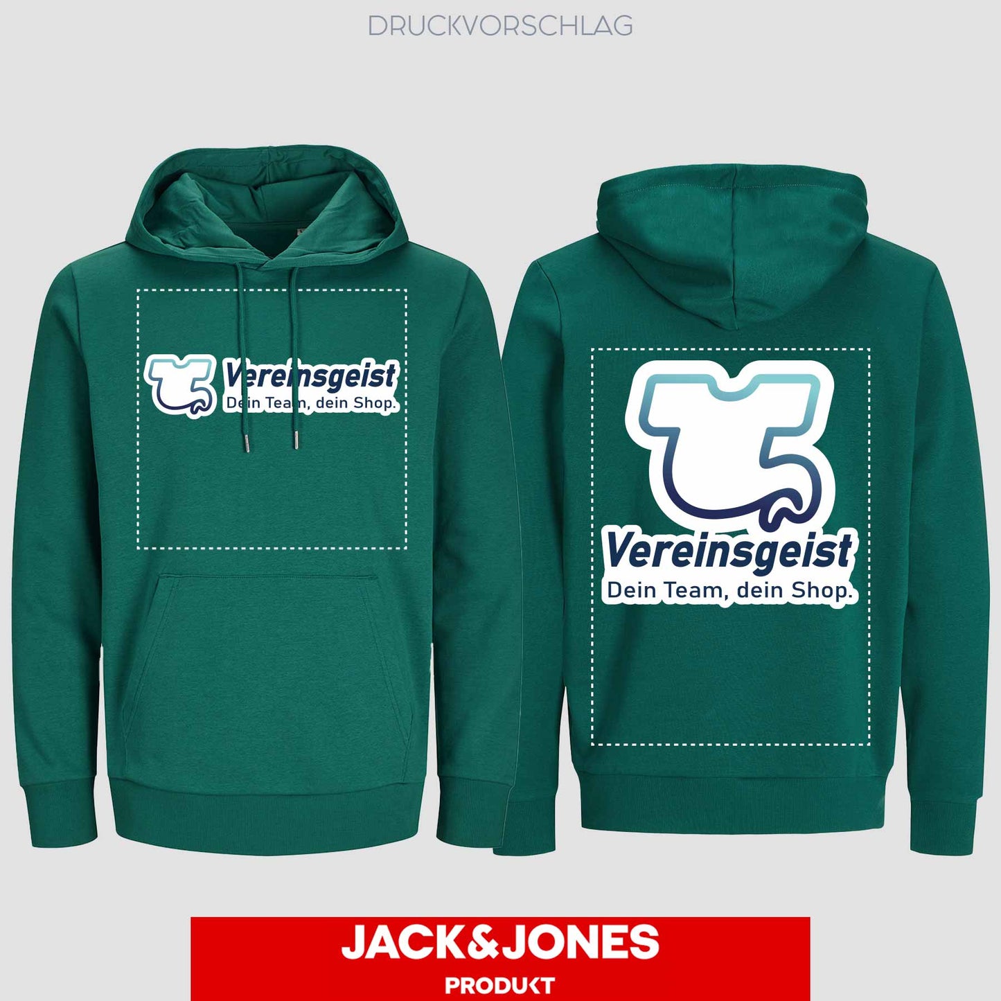 Hoodie by Jack&Jones einseitig bedruckt