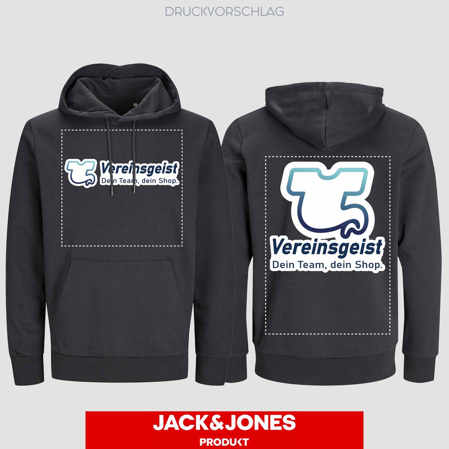 Hoodie by Jack&Jones einseitig bedruckt
