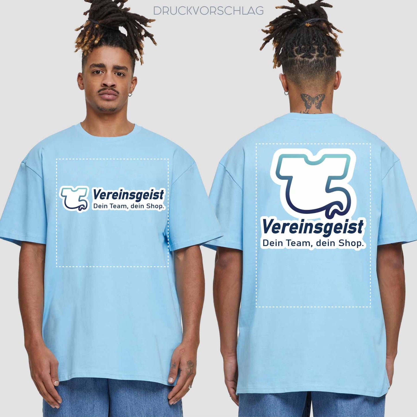 Oversize T-Shirt beidseitig bedruckt