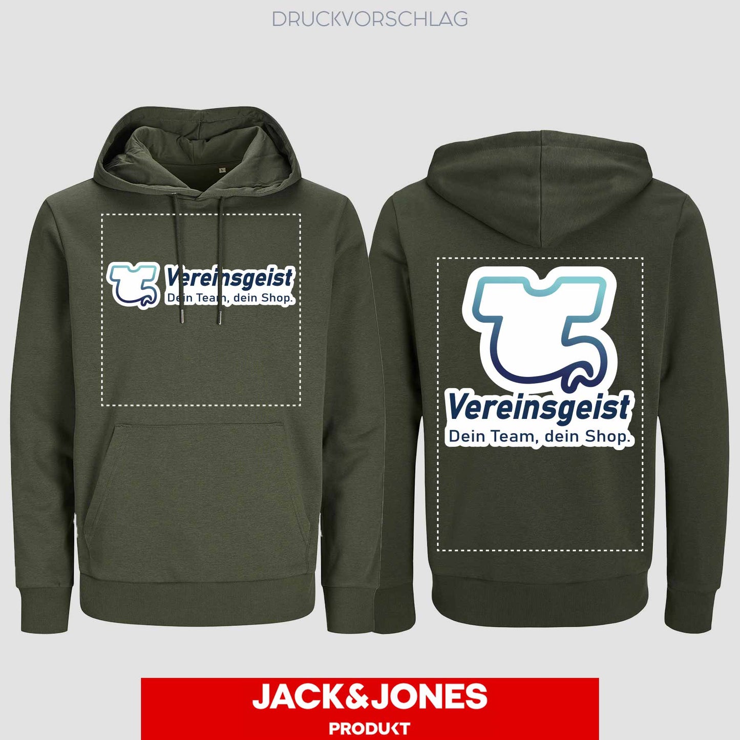 Hoodie by Jack&Jones einseitig bedruckt