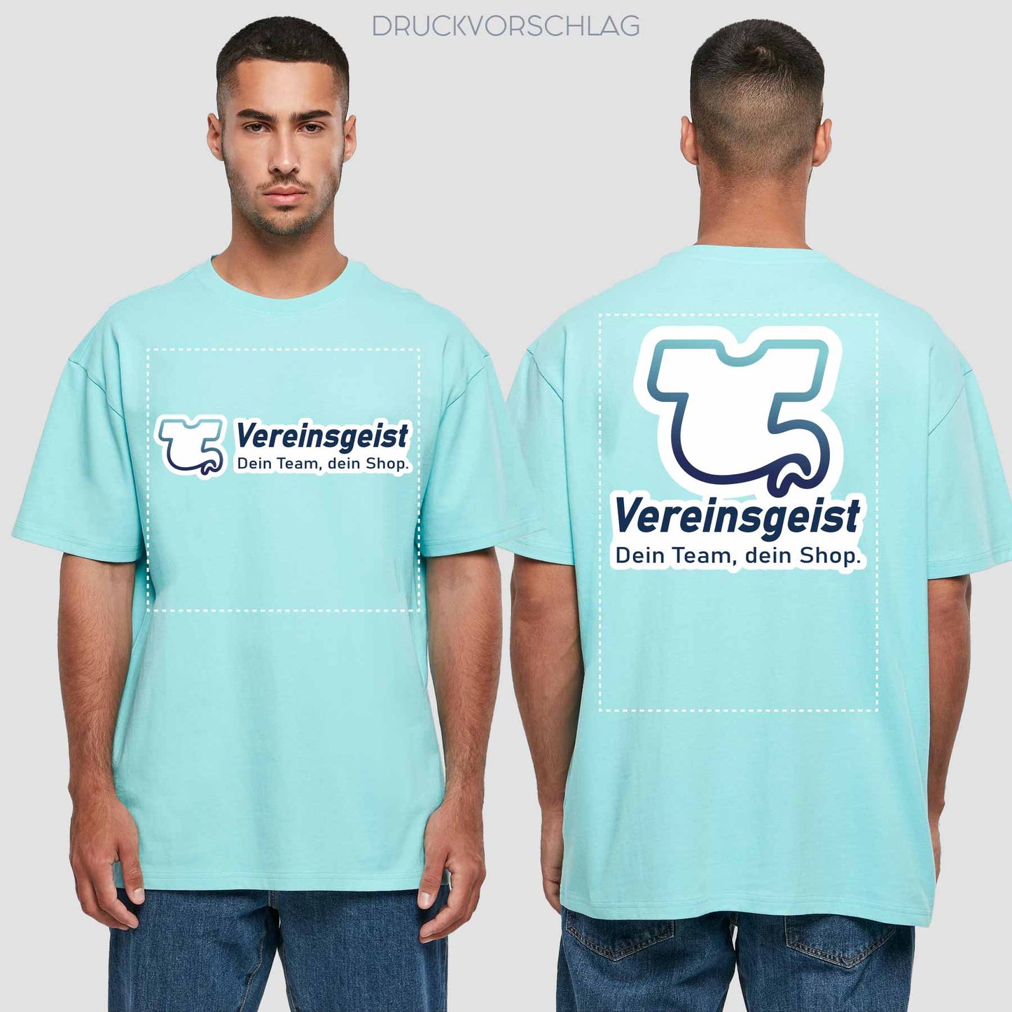Oversize T-Shirt beidseitig bedruckt