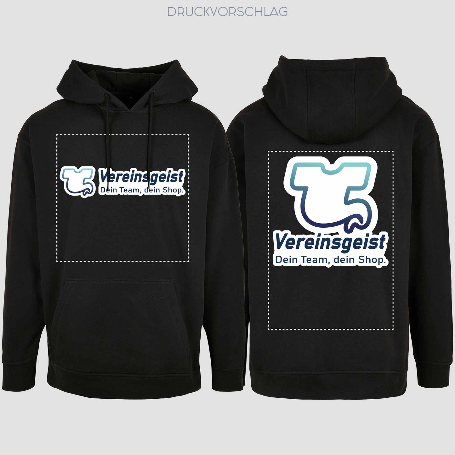 Oversize Hoodie beidseitig bedruckt