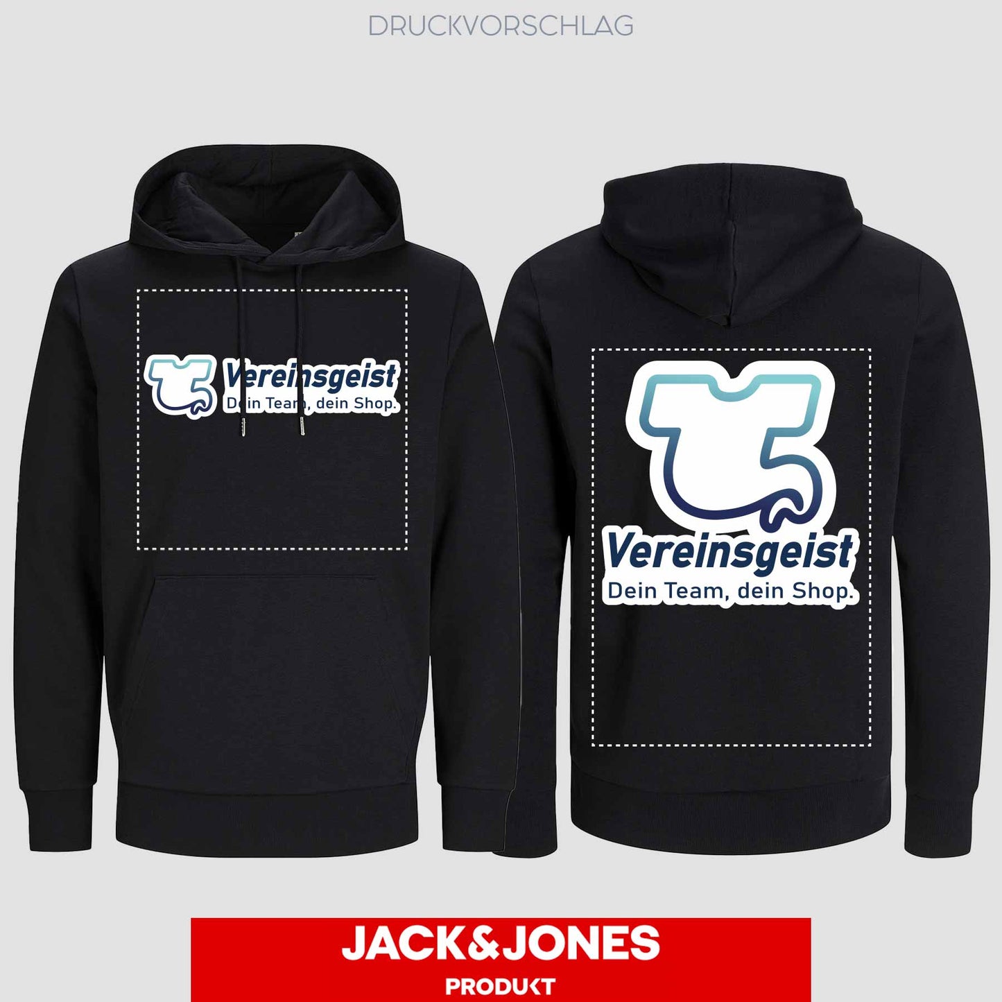 Hoodie by Jack&Jones einseitig bedruckt