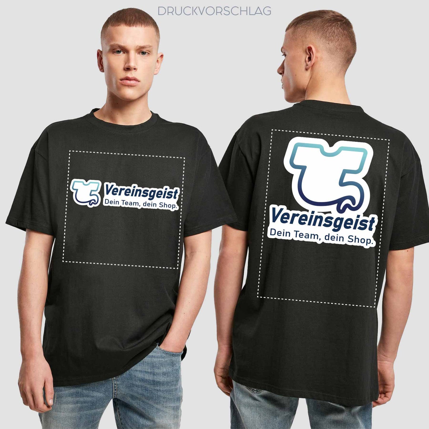 Oversize T-Shirt beidseitig bedruckt