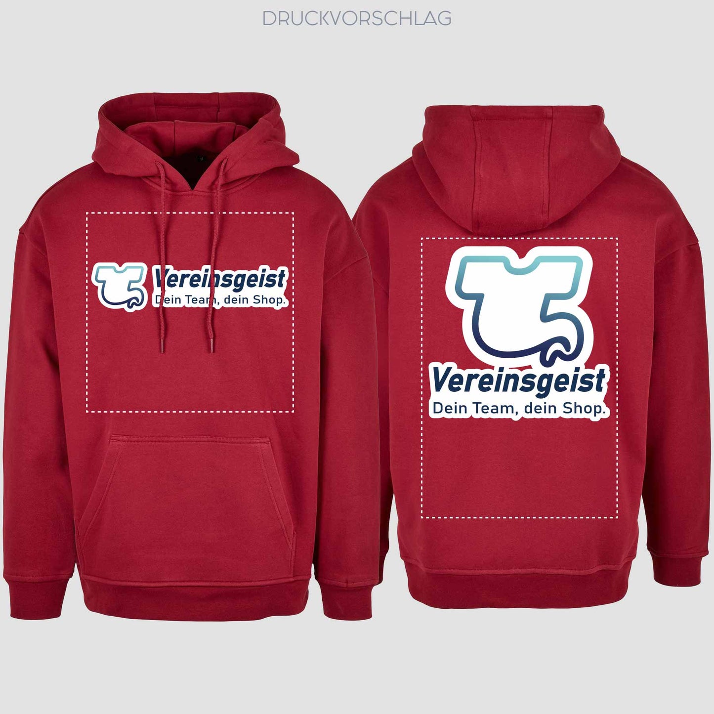 Oversize Hoodie beidseitig bedruckt