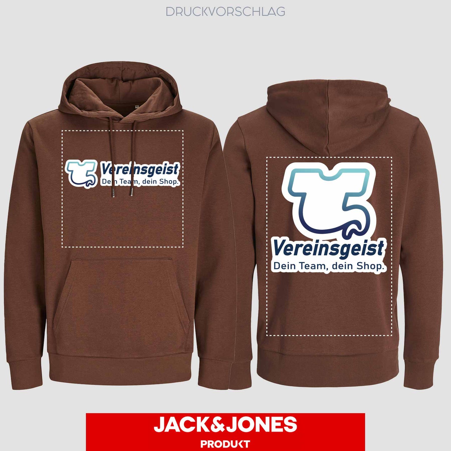Hoodie by Jack&Jones einseitig bedruckt