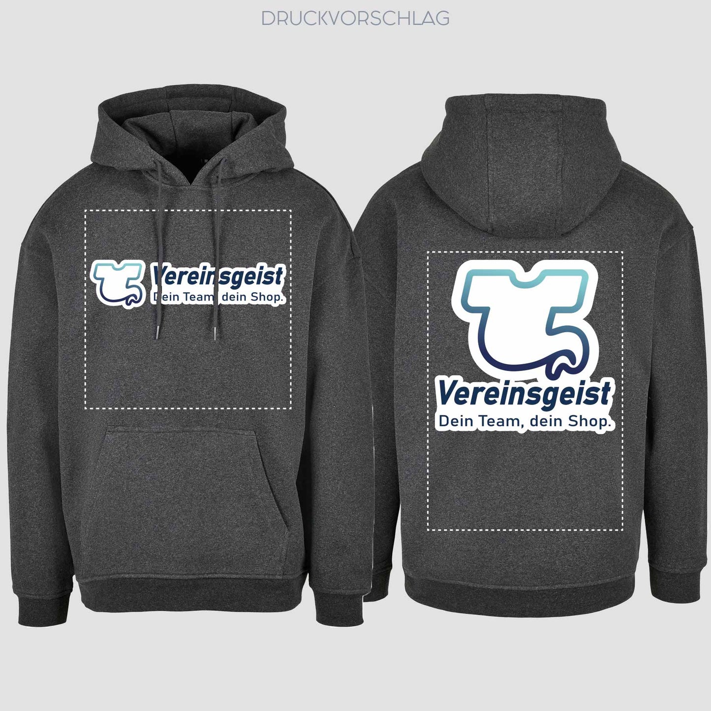 Oversize Hoodie beidseitig bedruckt