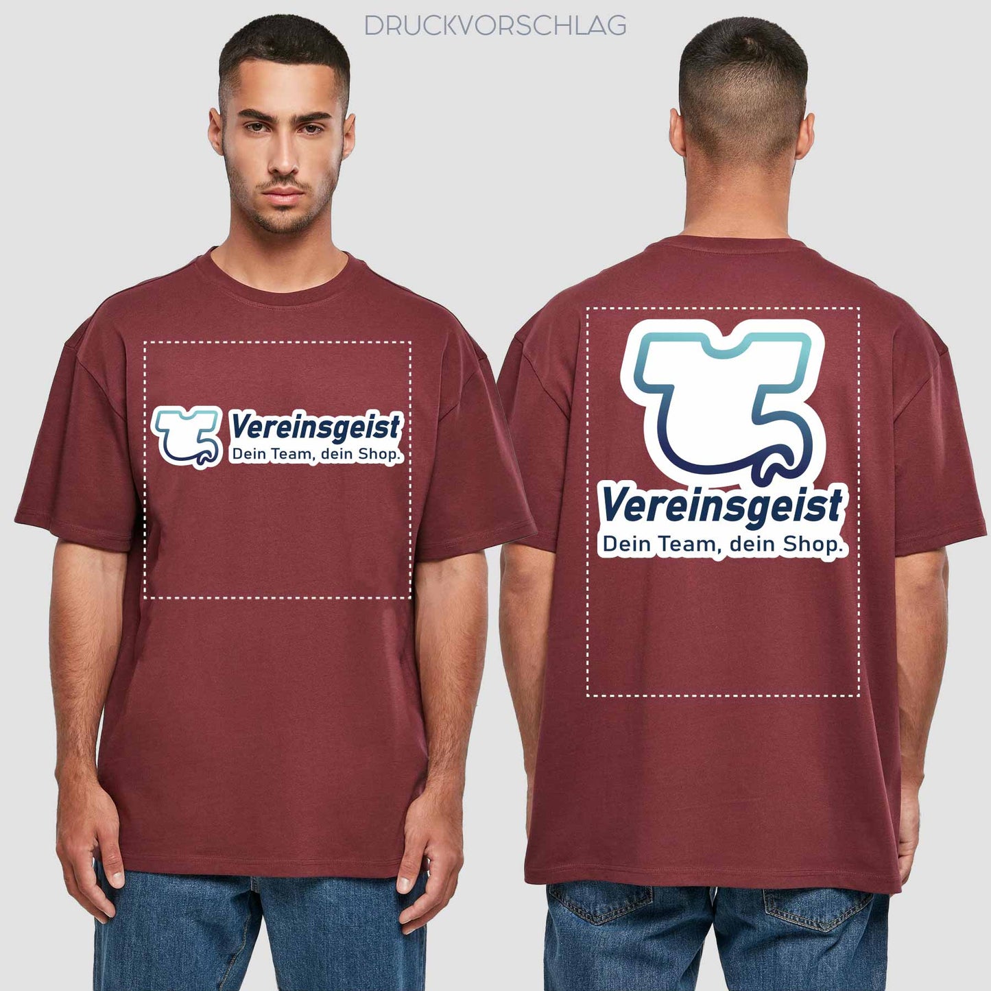 Oversize T-Shirt beidseitig bedruckt