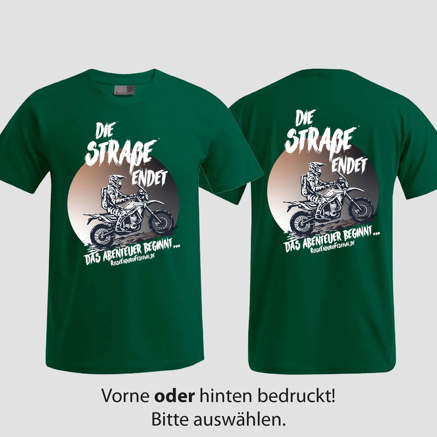 Die Straße endet | T-Shirt | Reiseendurofesival