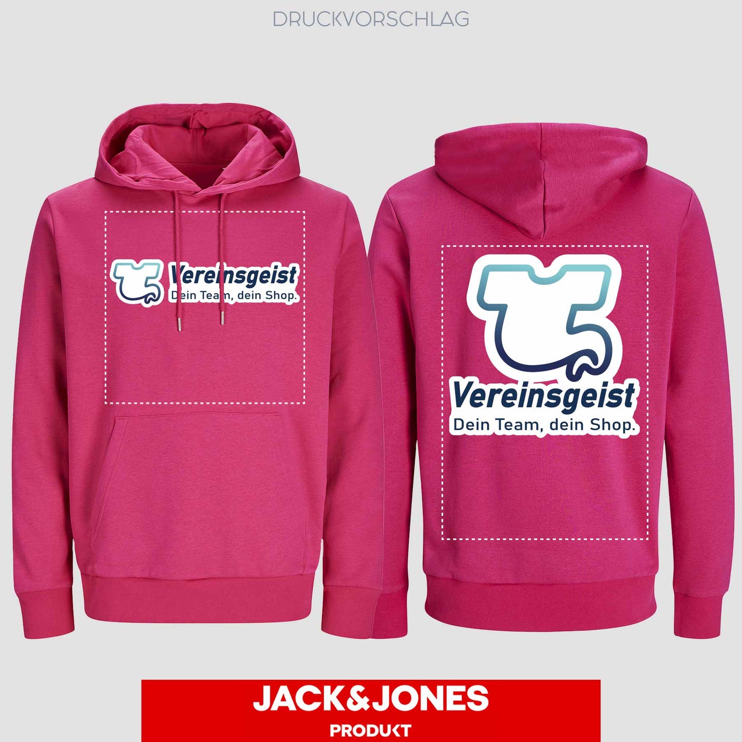 Hoodie by Jack&Jones einseitig bedruckt