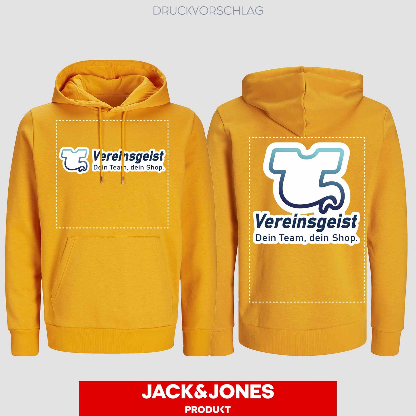 Hoodie by Jack&Jones einseitig bedruckt