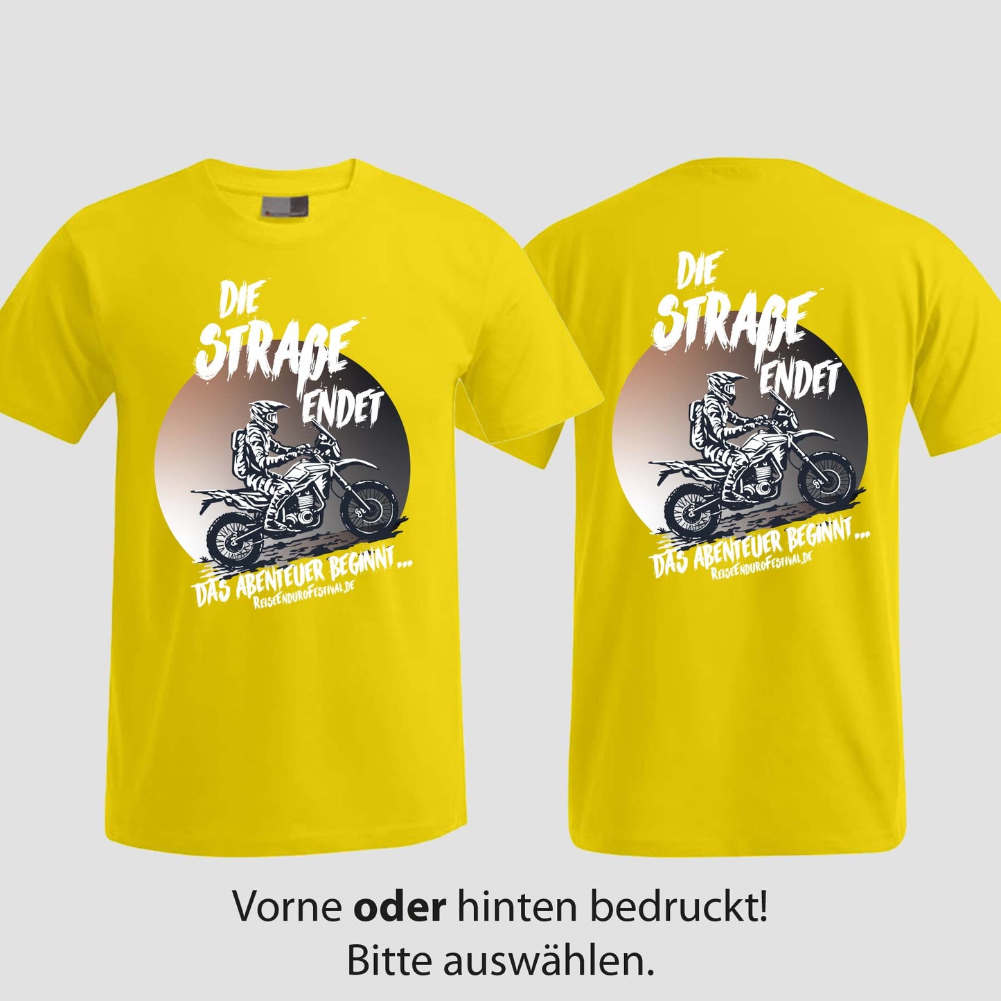 Die Straße endet | T-Shirt | Reiseendurofesival