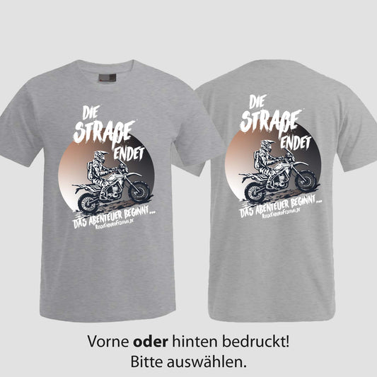 Die Straße endet | T-Shirt | Reiseendurofesival