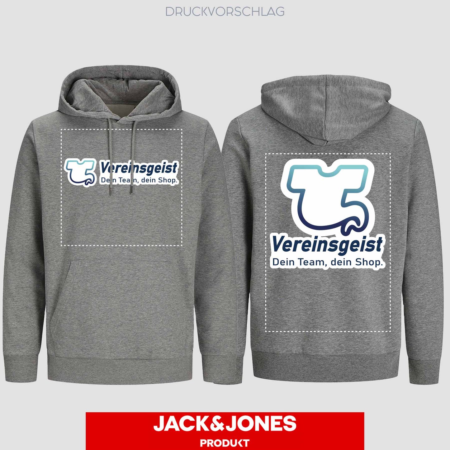 Hoodie by Jack&Jones einseitig bedruckt