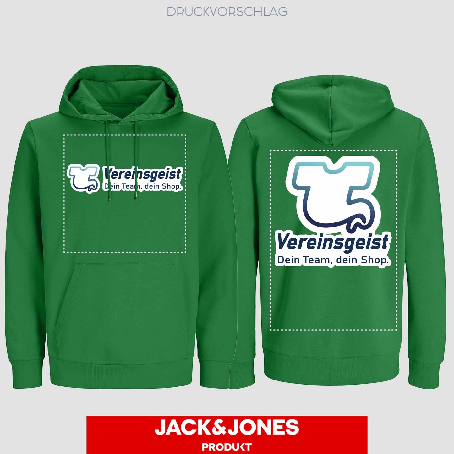 Hoodie by Jack&Jones einseitig bedruckt