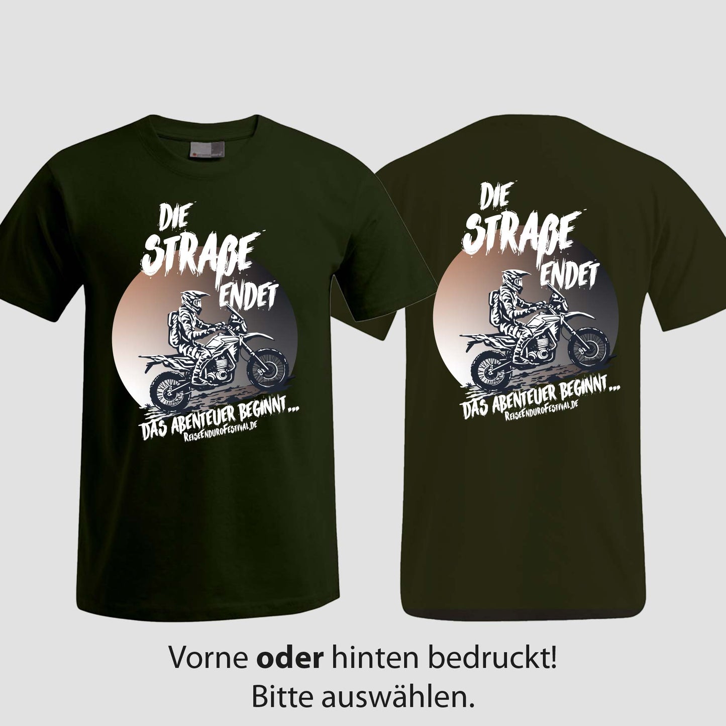 Die Straße endet | T-Shirt | Reiseendurofesival