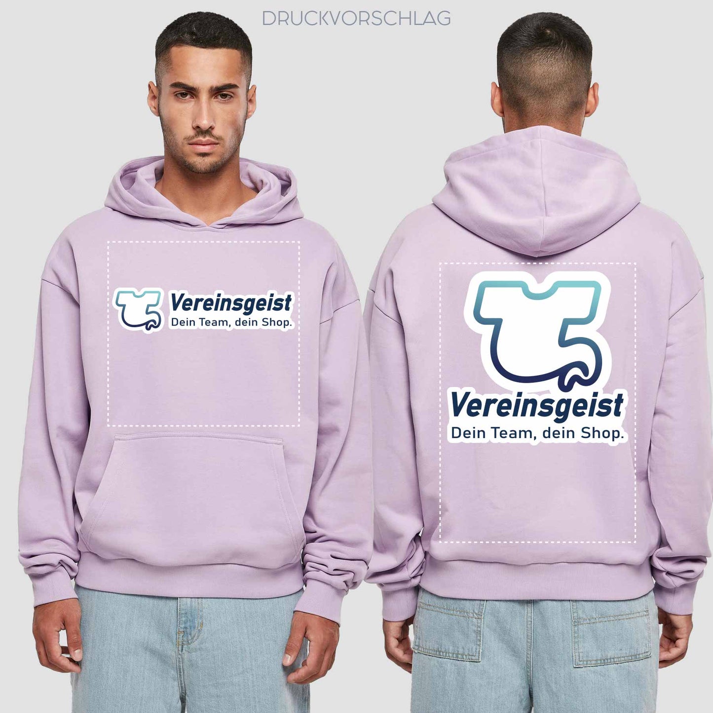 Premium Oversize Hoodie einseitig bedruckt