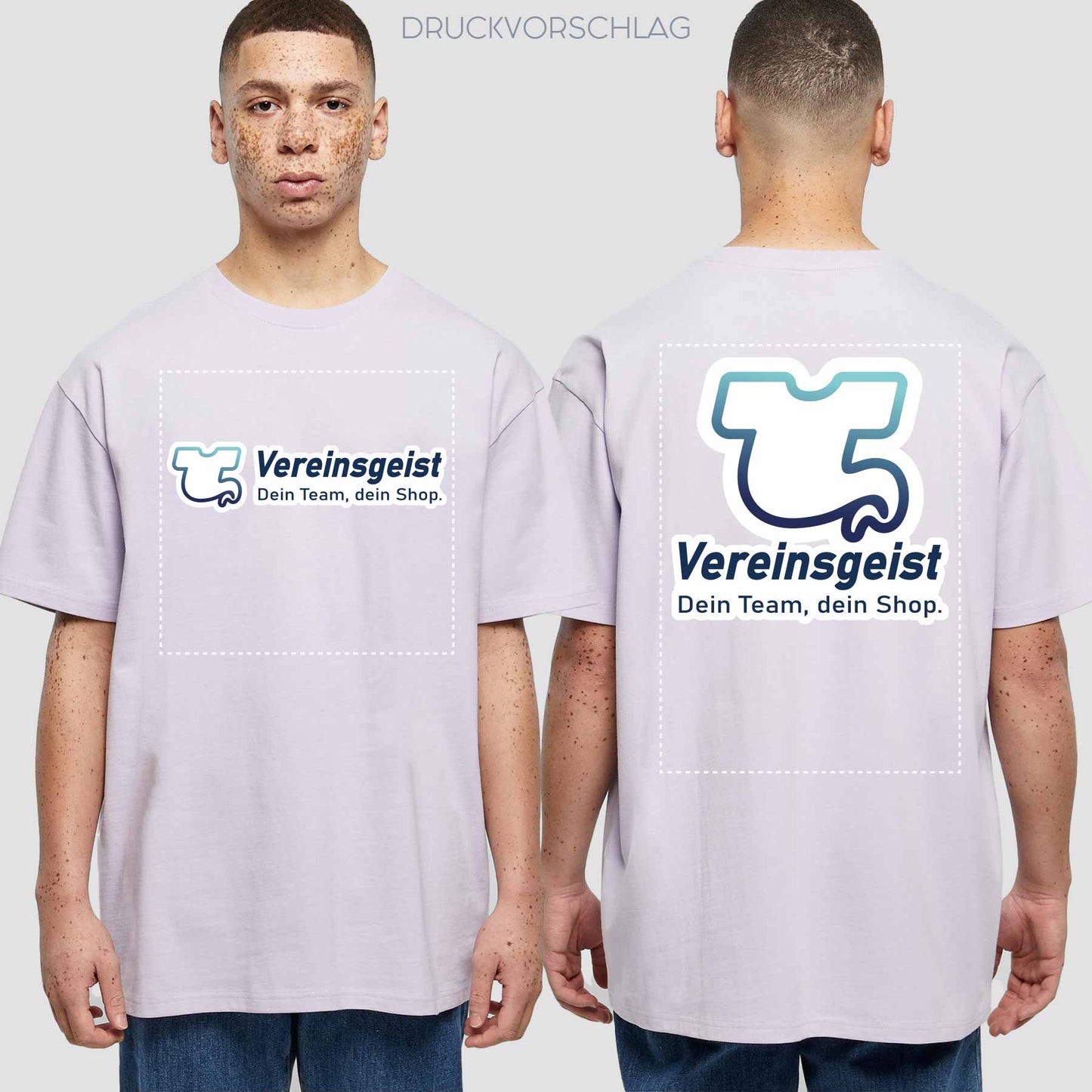 Oversize T-Shirt beidseitig bedruckt