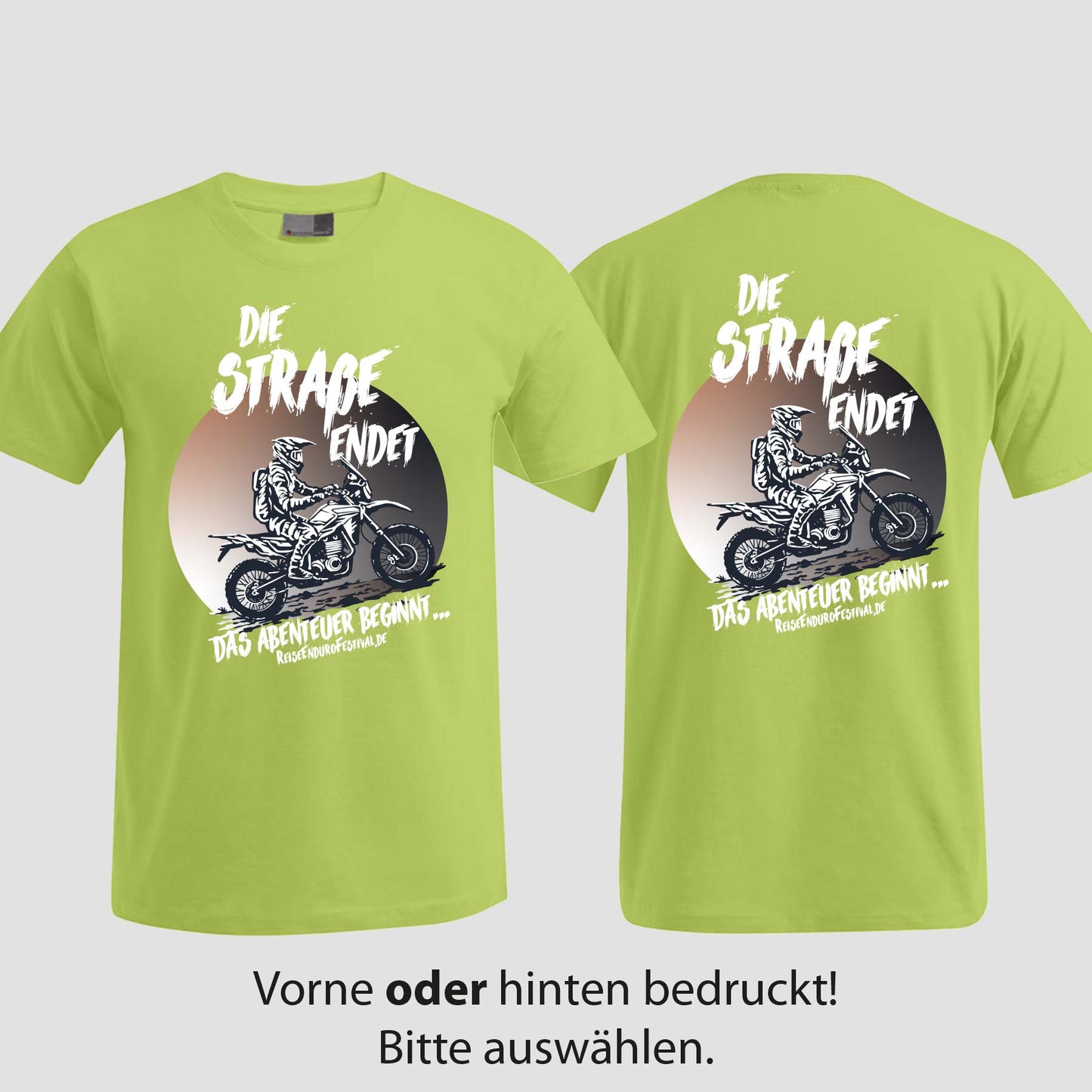Die Straße endet | T-Shirt | Reiseendurofesival