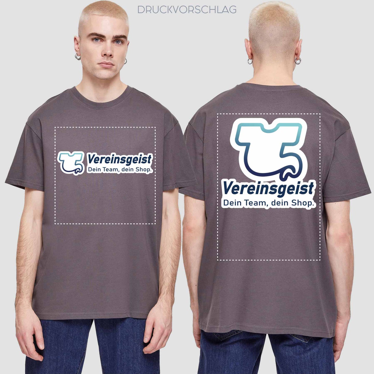 Oversize T-Shirt beidseitig bedruckt