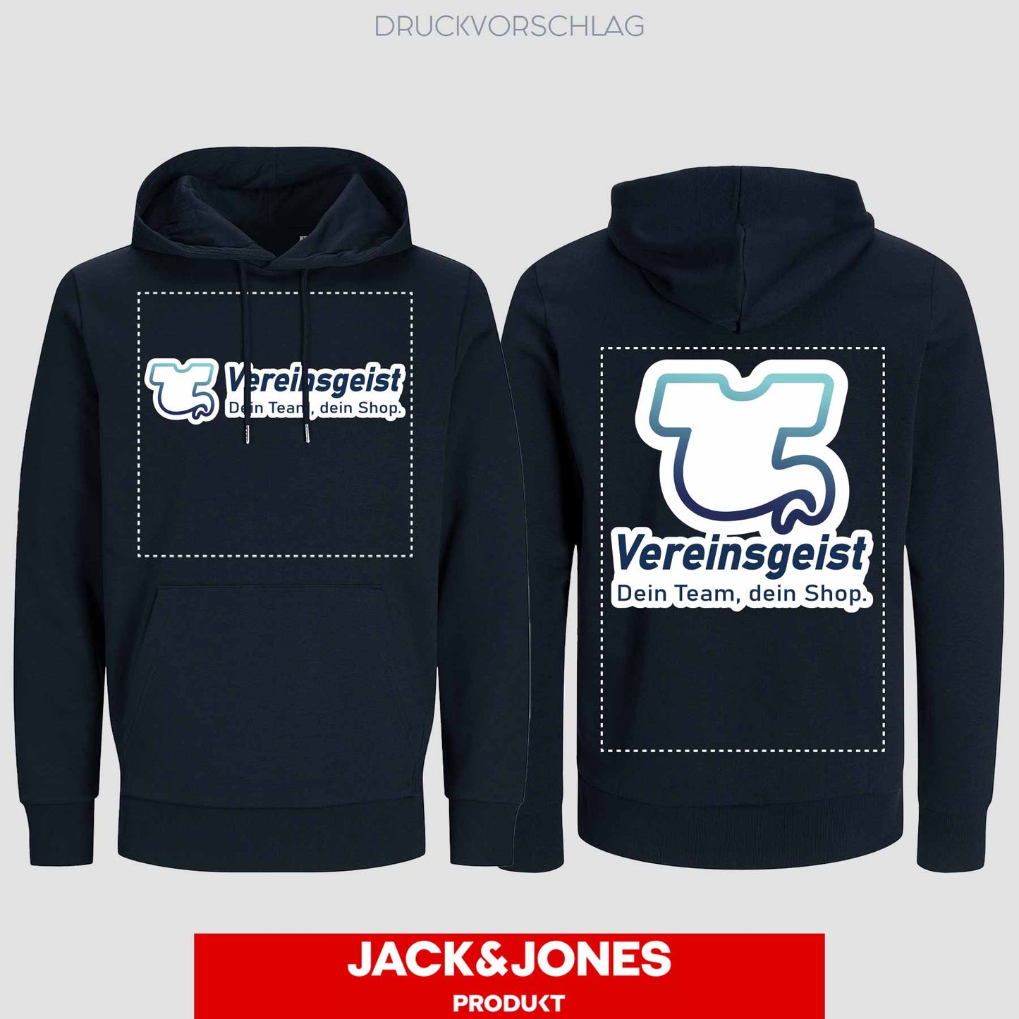 Hoodie by Jack&Jones einseitig bedruckt