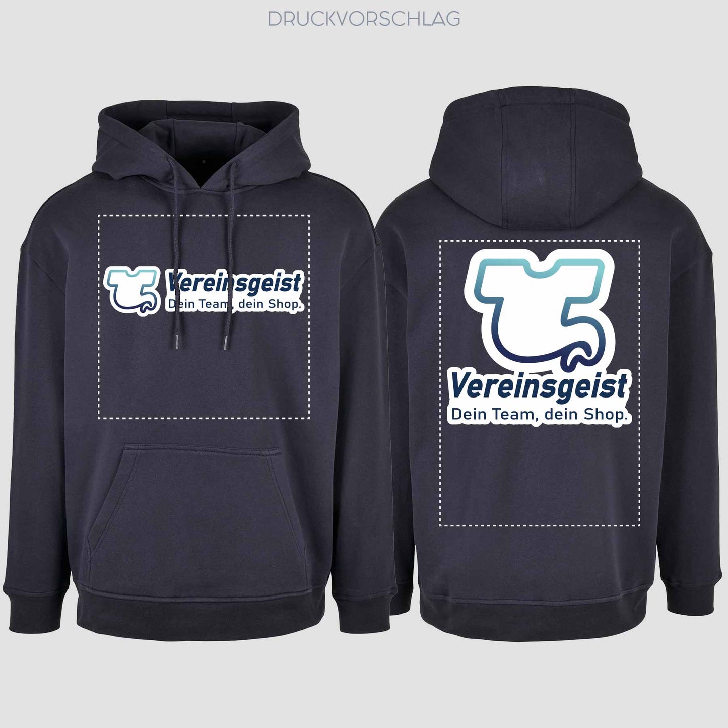 Oversize Hoodie beidseitig bedruckt