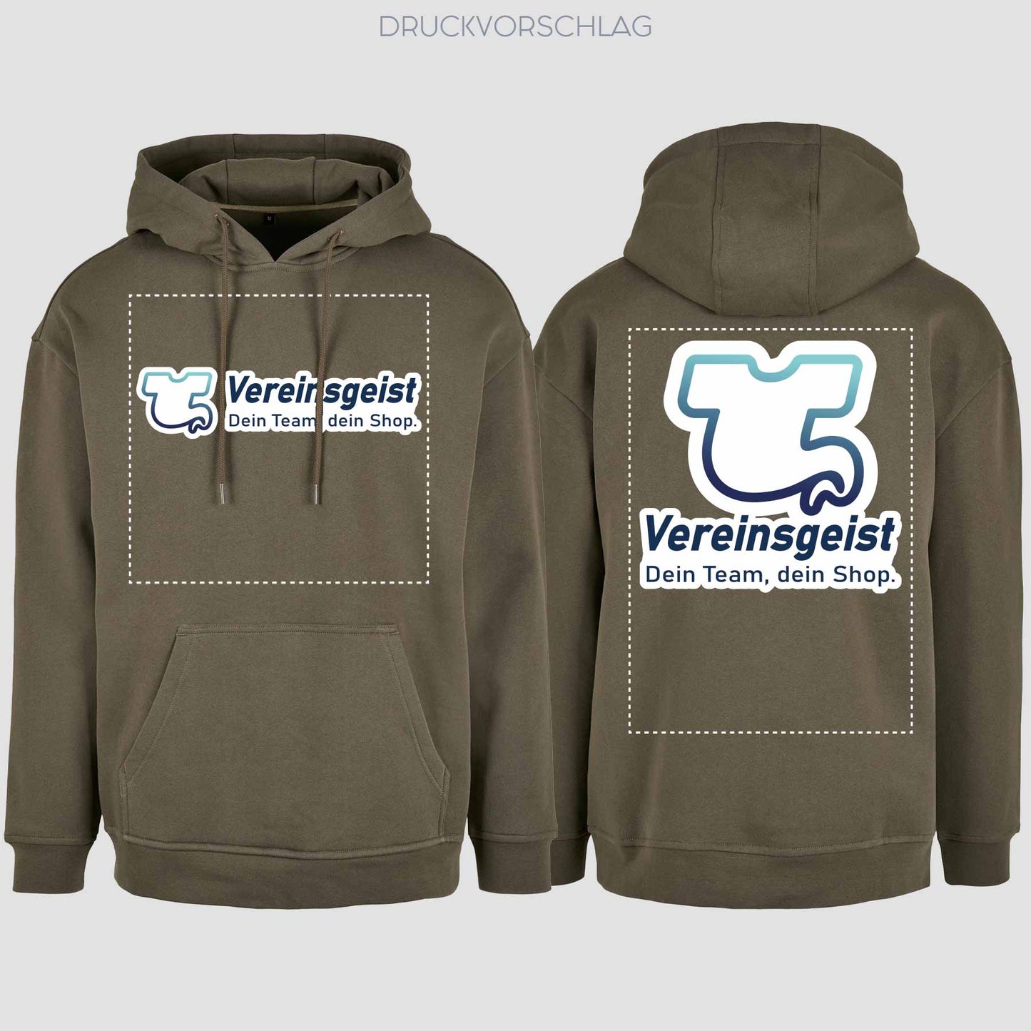 Oversize Hoodie beidseitig bedruckt