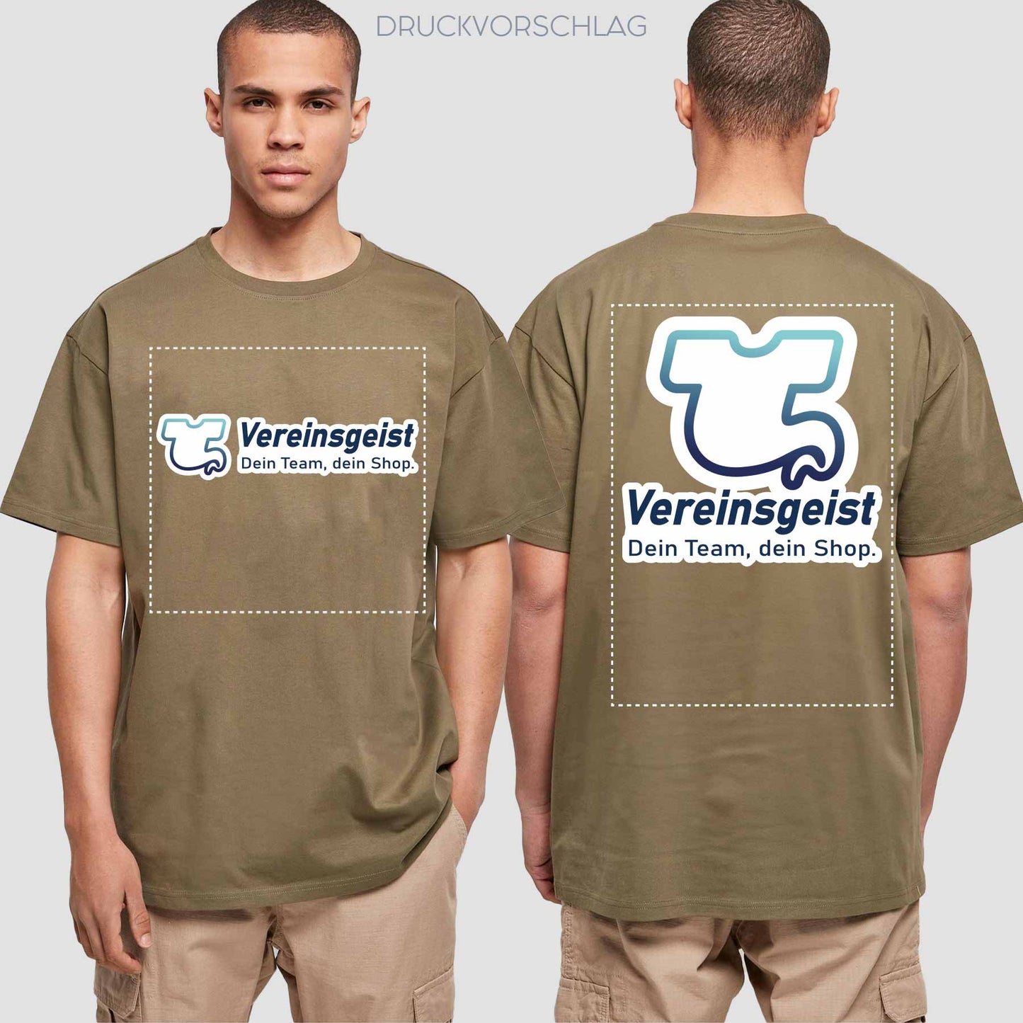 Oversize T-Shirt beidseitig bedruckt