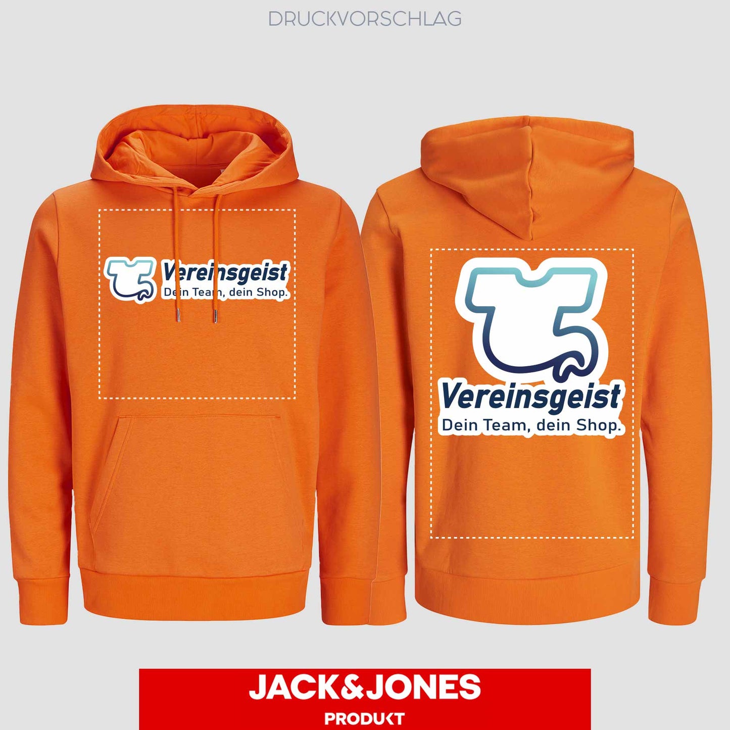 Hoodie by Jack&Jones einseitig bedruckt