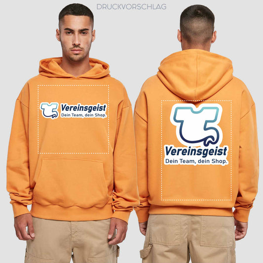 Premium Oversize Hoodie beidseitig bedruckt