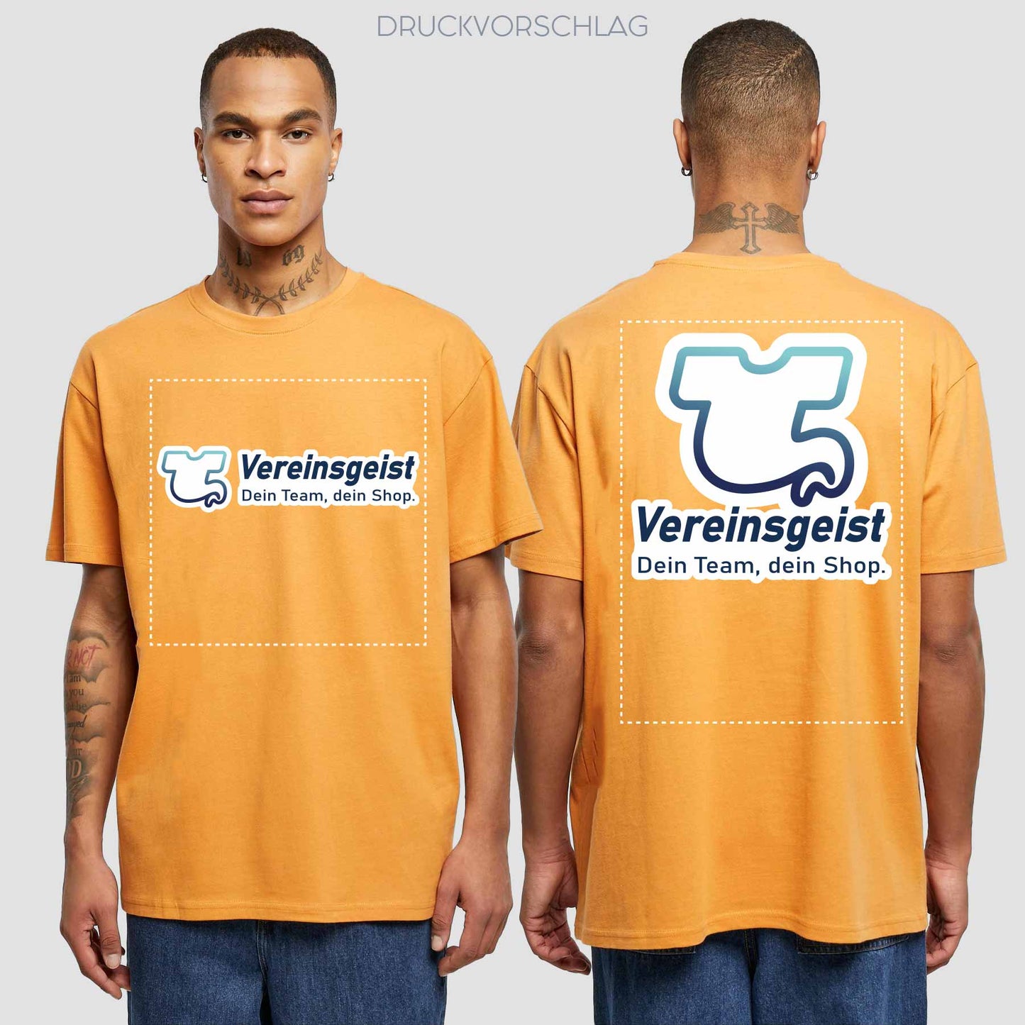 Oversize T-Shirt beidseitig bedruckt
