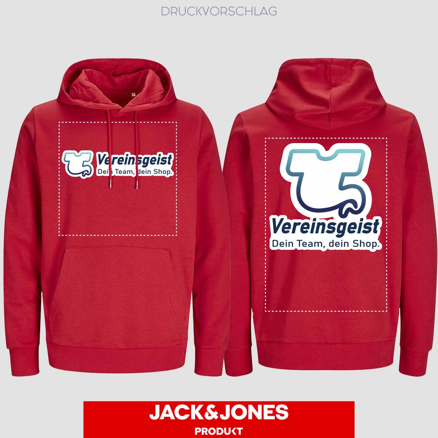 Hoodie by Jack&Jones einseitig bedruckt