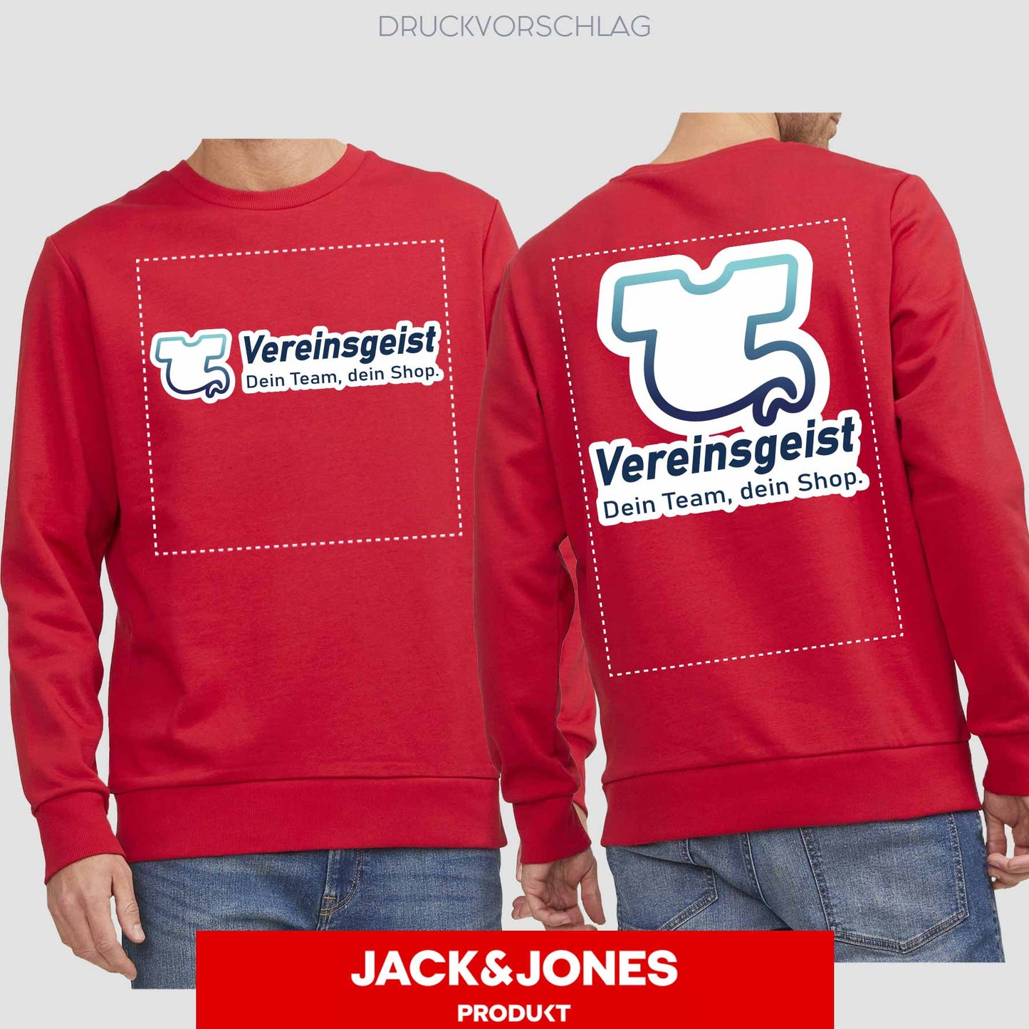 Sweatshirt by Jack&Jones einseitig bedruckt