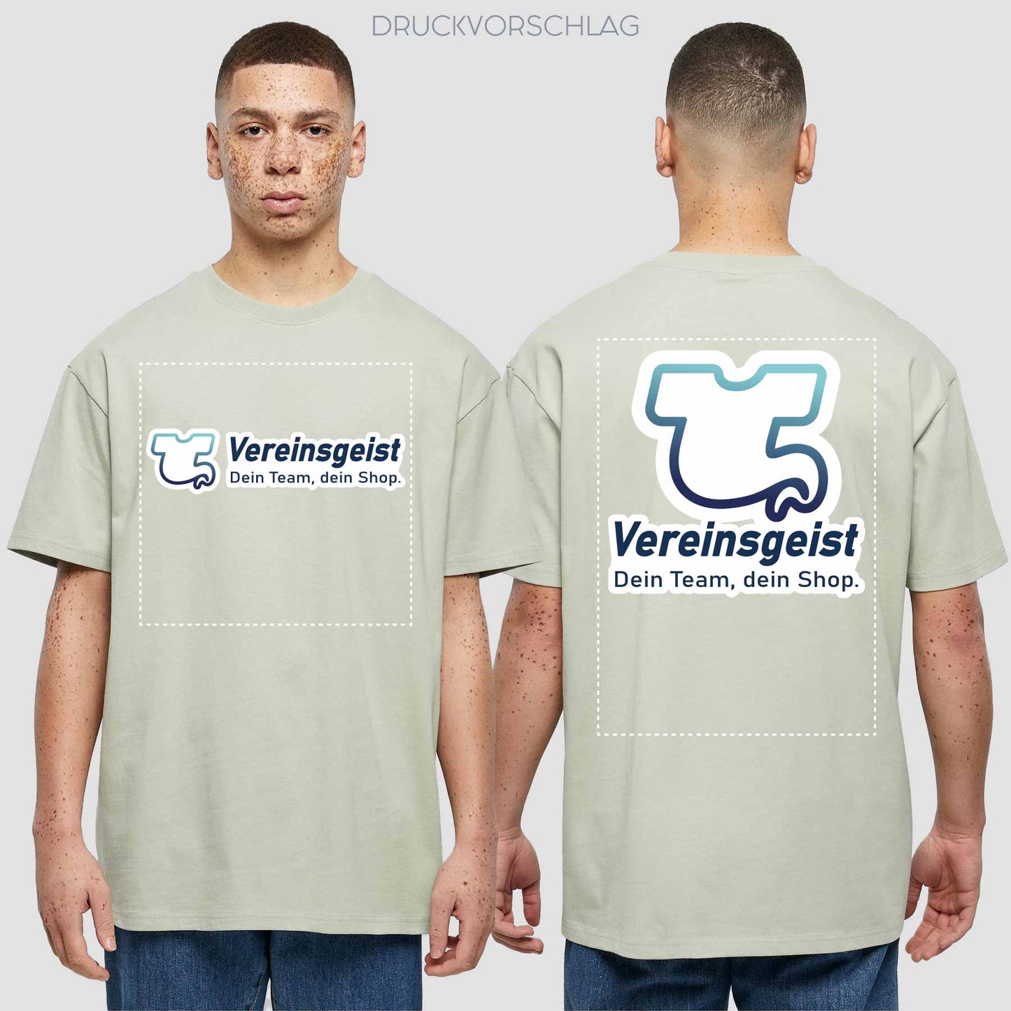 Oversize T-Shirt beidseitig bedruckt