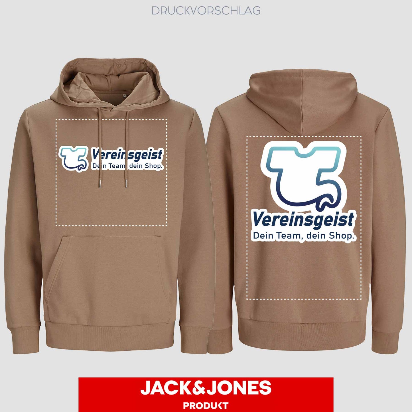 Hoodie by Jack&Jones einseitig bedruckt