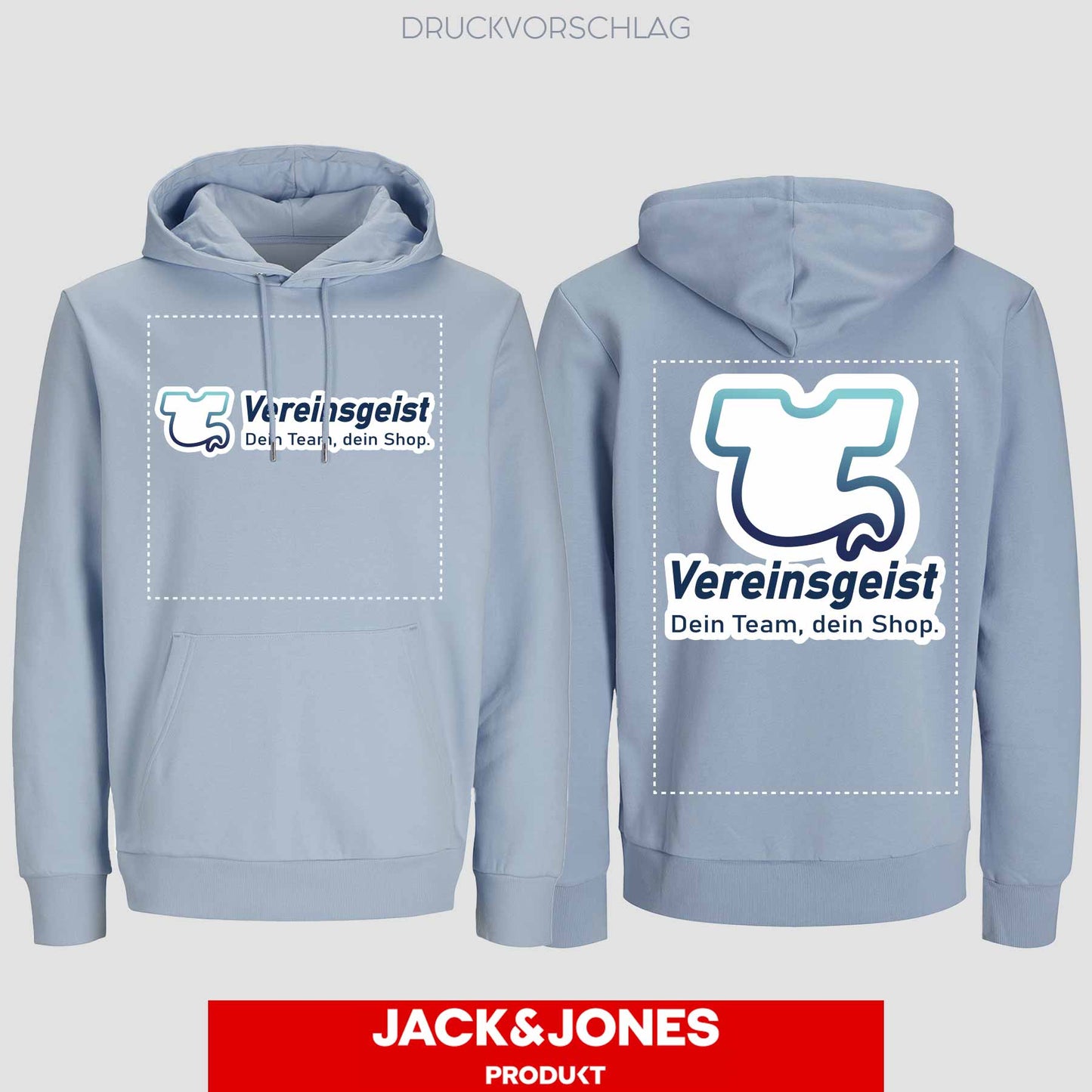 Hoodie by Jack&Jones einseitig bedruckt